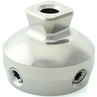 Adaptateur double avec pyramide et receveur, en titane